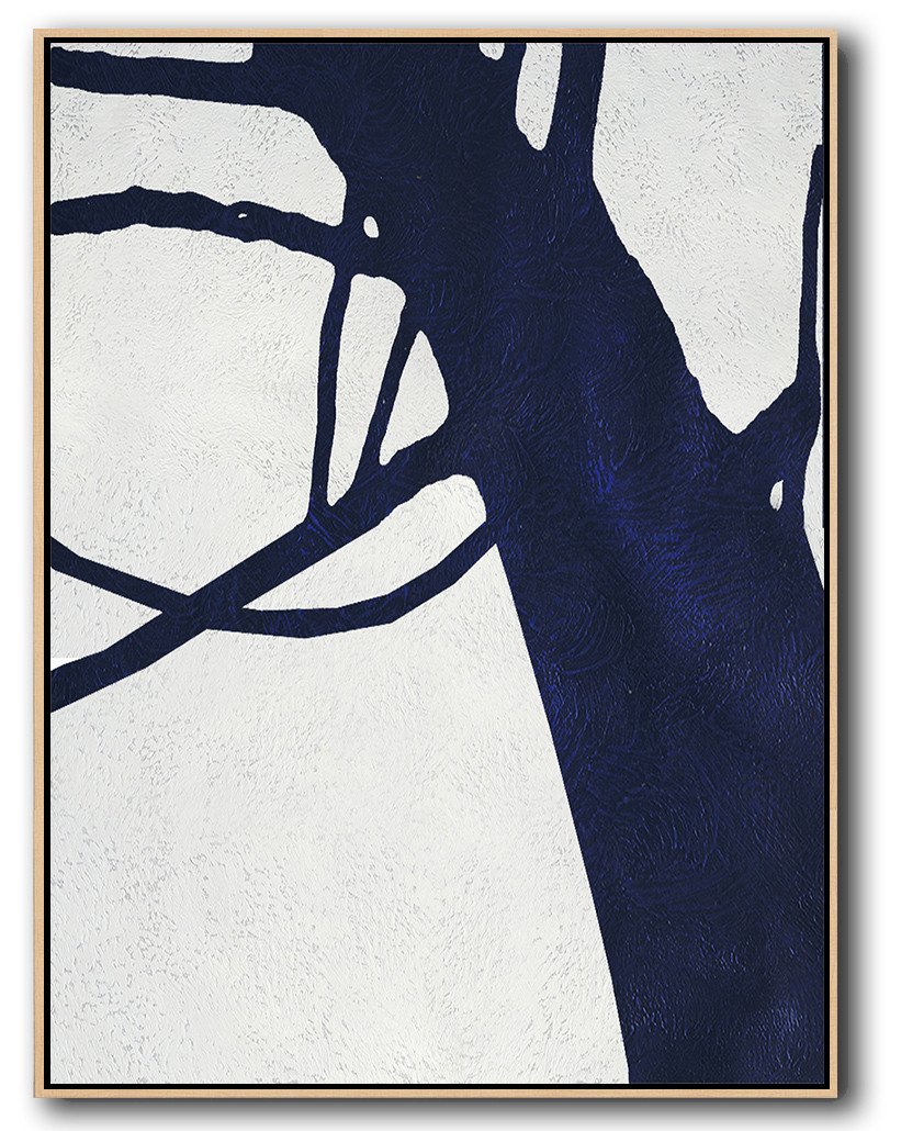 Navy Blue Minimalist Art #NV194B